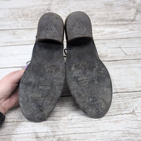 John Fluevog Adriana Nuni Black Leather Lace Up Boots Women Size 8 - Picture 9 of 9